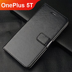 Coque Portefeuille Livre Cuir Etui Clapet L01 pour OnePlus 5T A5010 Noir