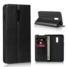 Coque Portefeuille Livre Cuir Etui Clapet L01 pour OnePlus 7 Noir