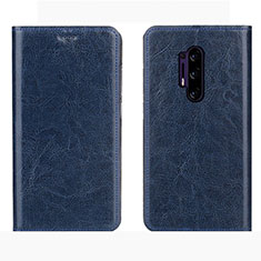 Coque Portefeuille Livre Cuir Etui Clapet L01 pour OnePlus 8 Pro Bleu