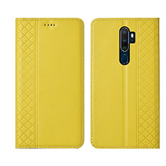 Coque Portefeuille Livre Cuir Etui Clapet L01 pour Oppo A11X Jaune