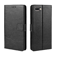 Coque Portefeuille Livre Cuir Etui Clapet L01 pour Oppo A12e Noir