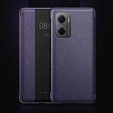 Coque Portefeuille Livre Cuir Etui Clapet L01 pour Oppo A77 5G Violet