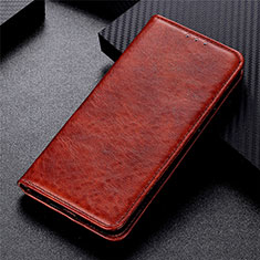 Coque Portefeuille Livre Cuir Etui Clapet L01 pour Oppo F17 Pro Marron