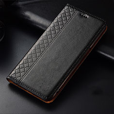 Coque Portefeuille Livre Cuir Etui Clapet L01 pour Oppo Find X2 Noir