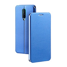 Coque Portefeuille Livre Cuir Etui Clapet L01 pour Oppo R17 Pro Bleu