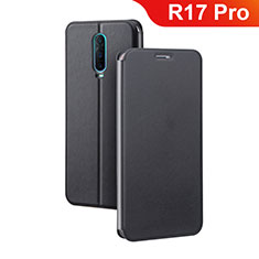 Coque Portefeuille Livre Cuir Etui Clapet L01 pour Oppo R17 Pro Noir