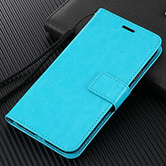 Coque Portefeuille Livre Cuir Etui Clapet L01 pour Oppo Reno2 Z Cyan