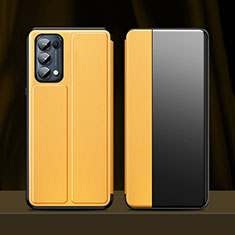 Coque Portefeuille Livre Cuir Etui Clapet L01 pour Oppo Reno5 Pro 5G Jaune