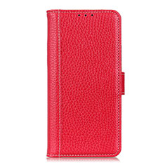 Coque Portefeuille Livre Cuir Etui Clapet L01 pour Realme 5 Pro Rouge