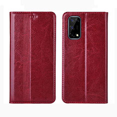 Coque Portefeuille Livre Cuir Etui Clapet L01 pour Realme Narzo 30 Pro 5G Rouge