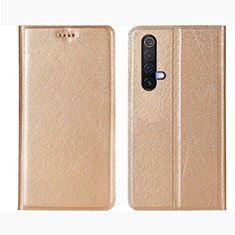 Coque Portefeuille Livre Cuir Etui Clapet L01 pour Realme X50 5G Or