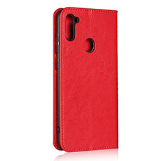 Coque Portefeuille Livre Cuir Etui Clapet L01 pour Samsung Galaxy A11 Rouge