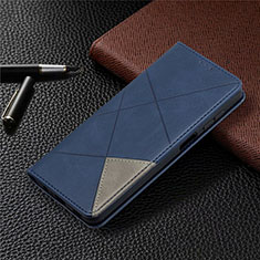 Coque Portefeuille Livre Cuir Etui Clapet L01 pour Samsung Galaxy A12 5G Bleu
