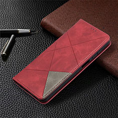 Coque Portefeuille Livre Cuir Etui Clapet L01 pour Samsung Galaxy A12 5G Rouge
