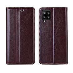 Coque Portefeuille Livre Cuir Etui Clapet L01 pour Samsung Galaxy A42 5G Marron