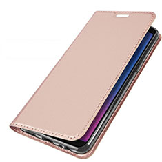 Coque Portefeuille Livre Cuir Etui Clapet L01 pour Samsung Galaxy A6s Or Rose