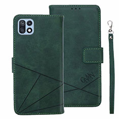 Coque Portefeuille Livre Cuir Etui Clapet L01 pour Samsung Galaxy F42 5G Vert