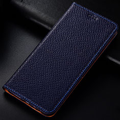 Coque Portefeuille Livre Cuir Etui Clapet L01 pour Samsung Galaxy M60s Bleu