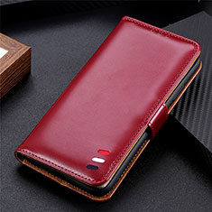 Coque Portefeuille Livre Cuir Etui Clapet L01 pour Samsung Galaxy Note 20 Plus 5G Vin Rouge