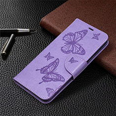 Coque Portefeuille Livre Cuir Etui Clapet L01 pour Samsung Galaxy S20 FE 4G Violet Clair