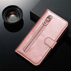 Coque Portefeuille Livre Cuir Etui Clapet L01 pour Samsung Galaxy S20 Plus Or Rose