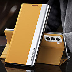 Coque Portefeuille Livre Cuir Etui Clapet L01 pour Samsung Galaxy S23 5G Jaune