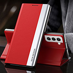 Coque Portefeuille Livre Cuir Etui Clapet L01 pour Samsung Galaxy S23 5G Rouge