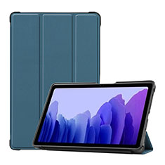 Coque Portefeuille Livre Cuir Etui Clapet L01 pour Samsung Galaxy Tab A7 4G 10.4 SM-T505 Cyan