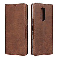 Coque Portefeuille Livre Cuir Etui Clapet L01 pour Sony Xperia 1 Marron