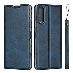 Coque Portefeuille Livre Cuir Etui Clapet L01 pour Sony Xperia 10 II Bleu