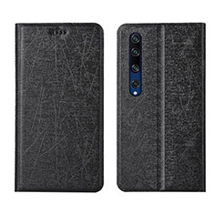 Coque Portefeuille Livre Cuir Etui Clapet L01 pour Xiaomi Mi 10 Noir