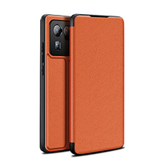 Coque Portefeuille Livre Cuir Etui Clapet L01 pour Xiaomi Mi 11 Ultra 5G Marron