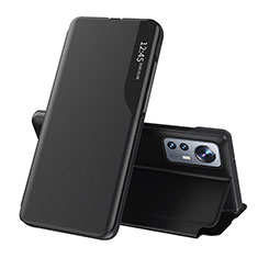 Coque Portefeuille Livre Cuir Etui Clapet L01 pour Xiaomi Mi 12 5G Noir