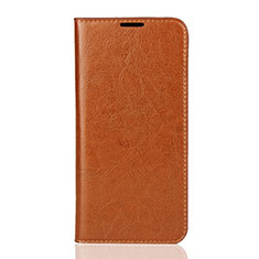 Coque Portefeuille Livre Cuir Etui Clapet L01 pour Xiaomi Mi 9 Lite Orange