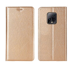 Coque Portefeuille Livre Cuir Etui Clapet L01 pour Xiaomi Redmi 10X 5G Or