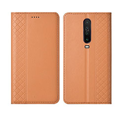 Coque Portefeuille Livre Cuir Etui Clapet L01 pour Xiaomi Redmi K30 4G Orange