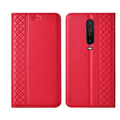 Coque Portefeuille Livre Cuir Etui Clapet L01 pour Xiaomi Redmi K30i 5G Rouge