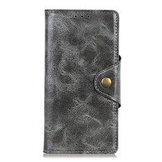 Coque Portefeuille Livre Cuir Etui Clapet L01 pour Xiaomi Redmi Note 9 Pro Max Gris