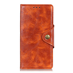 Coque Portefeuille Livre Cuir Etui Clapet L01 pour Xiaomi Redmi Note 9S Orange