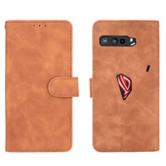 Coque Portefeuille Livre Cuir Etui Clapet L01Z pour Asus ROG Phone 3 Strix ZS661KS Marron