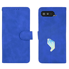 Coque Portefeuille Livre Cuir Etui Clapet L01Z pour Asus ROG Phone 5 Pro Bleu