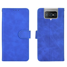 Coque Portefeuille Livre Cuir Etui Clapet L01Z pour Asus Zenfone 7 ZS670KS Bleu