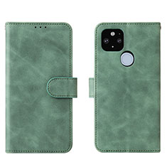 Coque Portefeuille Livre Cuir Etui Clapet L01Z pour Google Pixel 5a 5G Vert