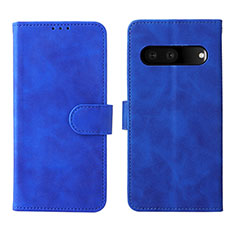 Coque Portefeuille Livre Cuir Etui Clapet L01Z pour Google Pixel 7 5G Bleu