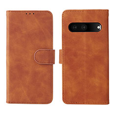 Coque Portefeuille Livre Cuir Etui Clapet L01Z pour Google Pixel 7 5G Marron