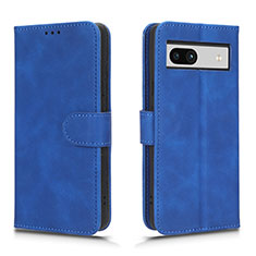 Coque Portefeuille Livre Cuir Etui Clapet L01Z pour Google Pixel 7a 5G Bleu