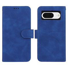 Coque Portefeuille Livre Cuir Etui Clapet L01Z pour Google Pixel 8 5G Bleu