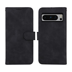 Coque Portefeuille Livre Cuir Etui Clapet L01Z pour Google Pixel 8 Pro 5G Noir