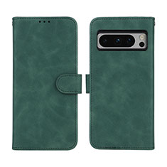 Coque Portefeuille Livre Cuir Etui Clapet L01Z pour Google Pixel 8 Pro 5G Vert