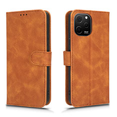 Coque Portefeuille Livre Cuir Etui Clapet L01Z pour Huawei Enjoy 50z Marron